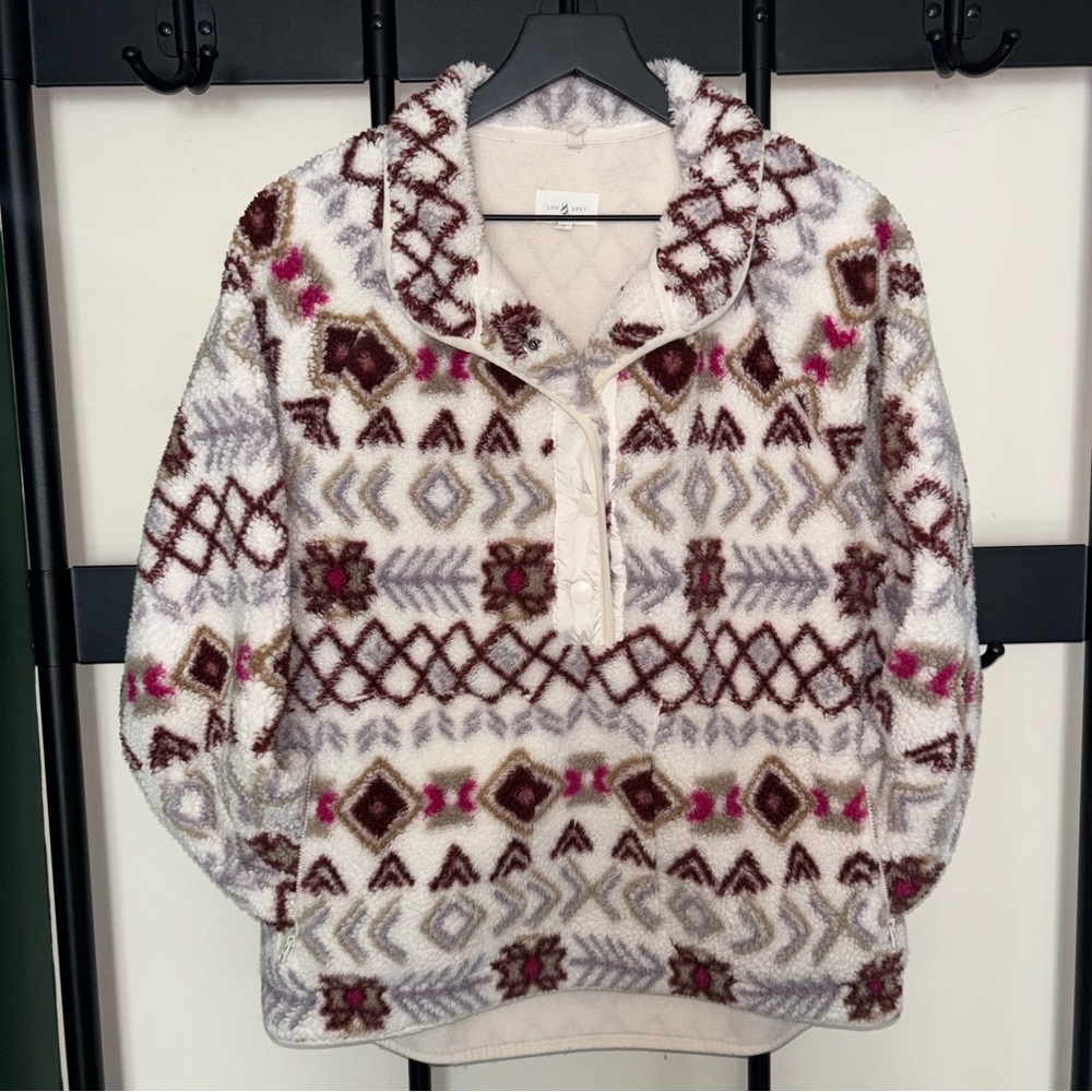 Lou & Grey | Aztec Southwestern Teddy Fur Pullover